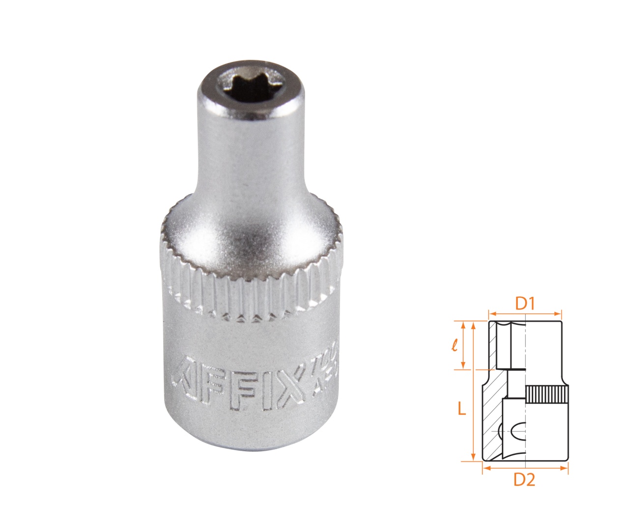 AF00023004 AFFIX Головка торцевая TORX Е-стандарт 1/4"