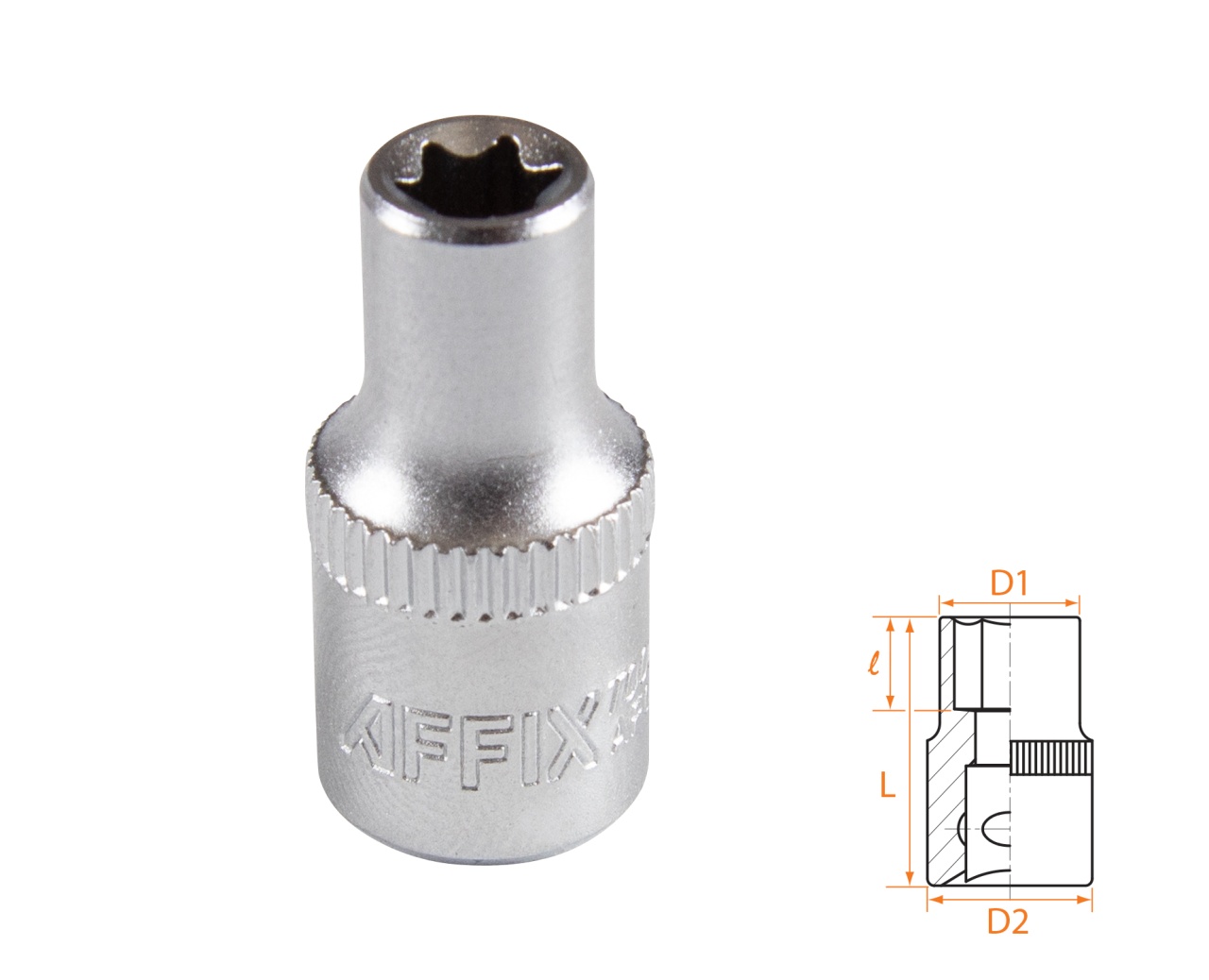 AF00023006 AFFIX Головка торцевая TORX Е-стандарт 1/4"