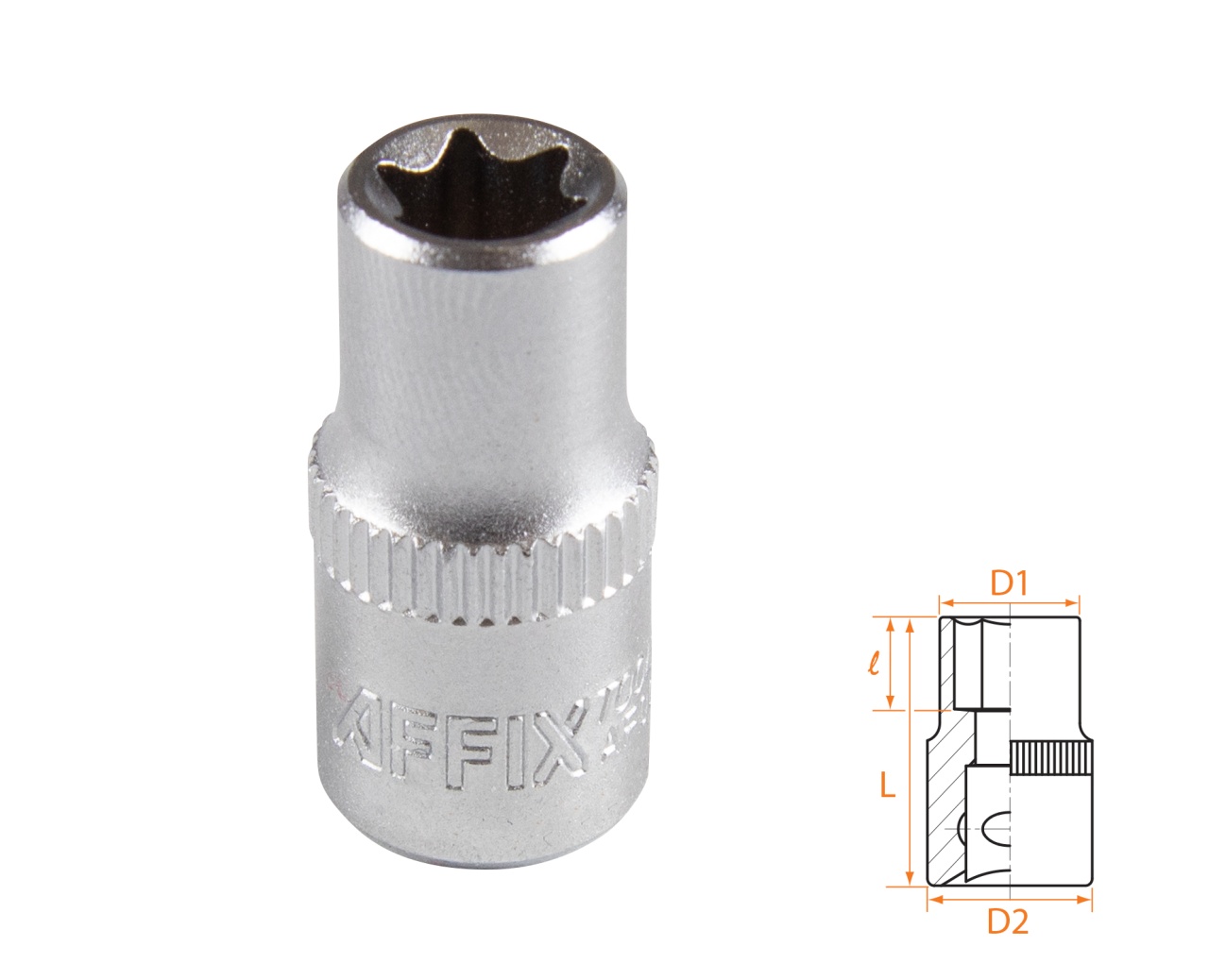 AF00023008 AFFIX Головка торцевая TORX Е-стандарт 1/4"