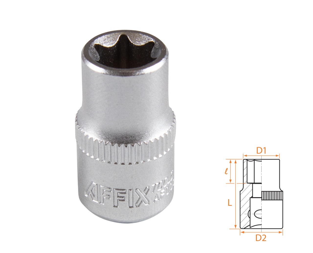 AF00023010 AFFIX Головка торцевая TORX Е-стандарт 1/4"
