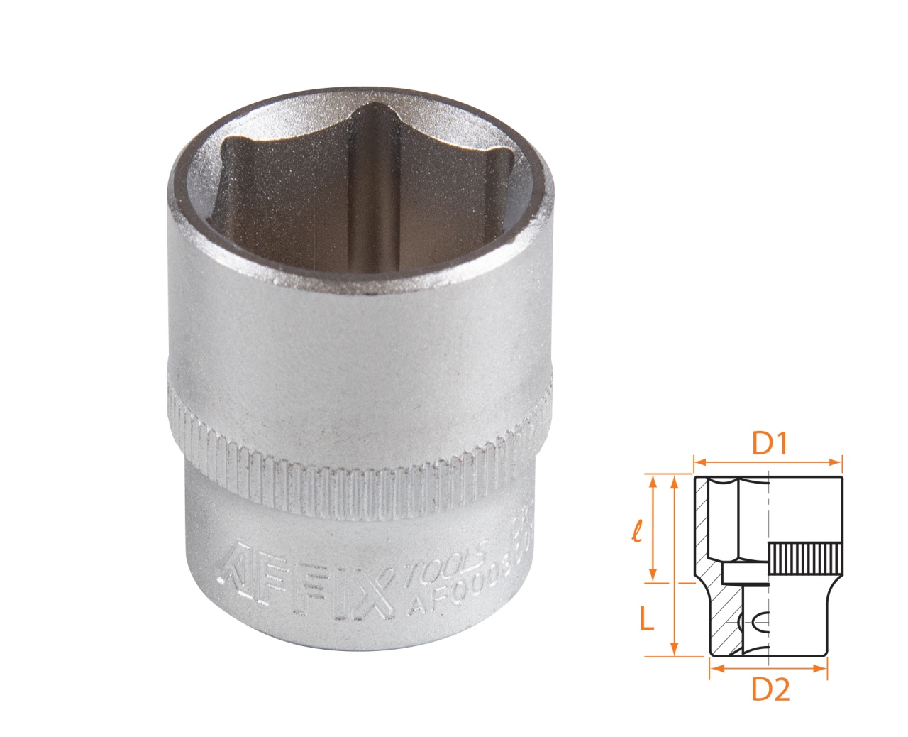 AF00030019 AFFIX Головка торцевая стандартная шестигранная 3/8"