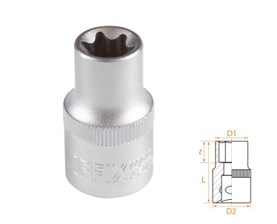 AF00043014 AFFIX Головка торцевая TORX Е-стандарт 1/2"