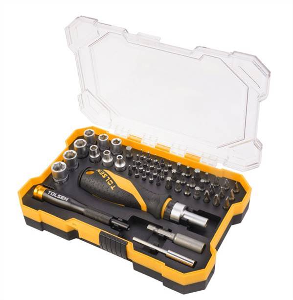 Набор вставок (бит) 1/4" PH PZ Hex Torx Slotted 56 предметов TOLSEN TT20187