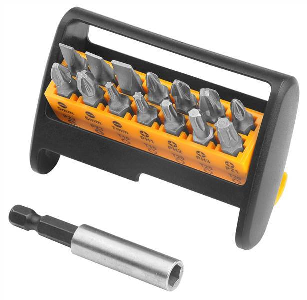 Набор вставок (бит) 1/4" PH PZ Torx 15 предметов TOLSEN TT20365