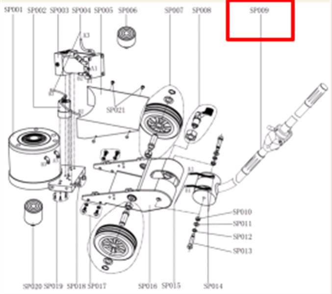 Ручка в сборе для N302 NORDBERG N302#SP009
