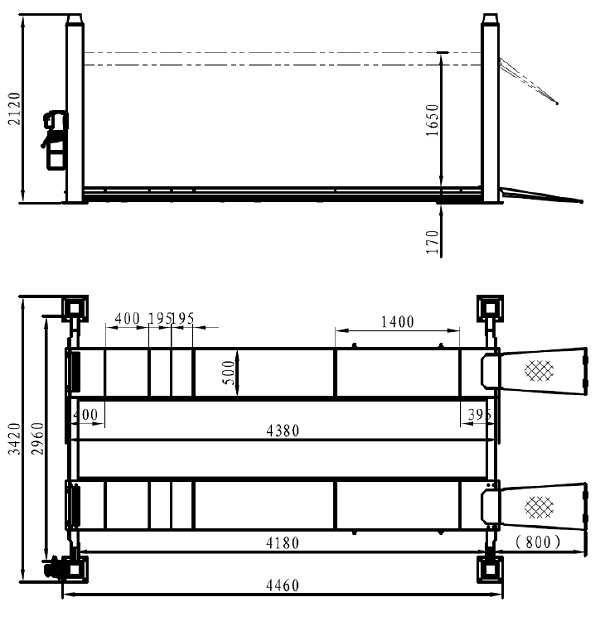 TFA4500-3D380 Подъемник четырехстоечный